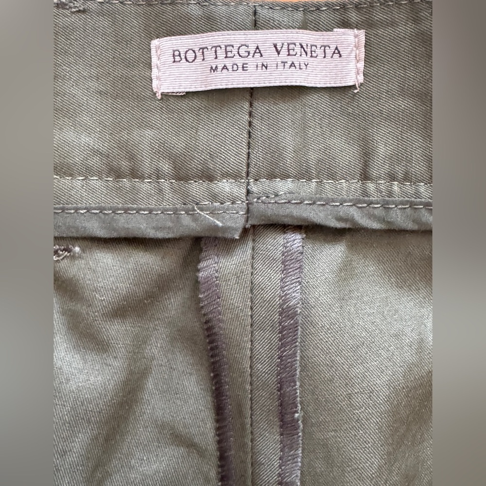 BOTTEGA VENETA COTTON BLEND SUIT OLIVE ARMY GREEN SUMMER WEDDING EU 52 / US 42 - Picture 11 of 14